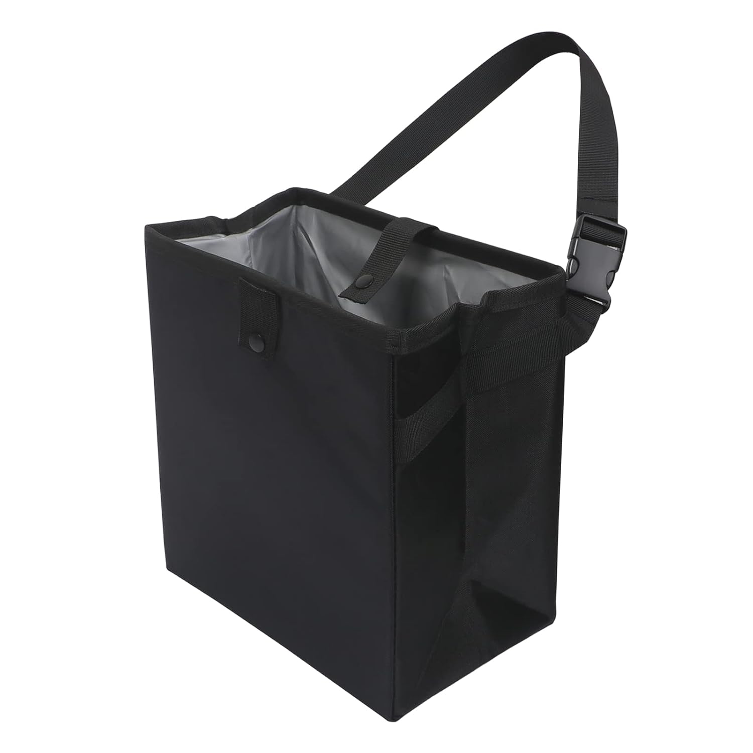 51KngfpqzXL._SL1500_.jpg Car Trash Can, Leak-Proof Waterproof Trash Bin Collapsible Portable Auto Garbage Bag Large Capacity Trashcan Storage Bag Multipurpose Car Organizer Hanging (Black) - Image 1