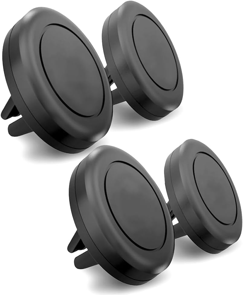 51rOlpaVa8L._AC_SL1000_.jpg Universal Smartphone Holder - Air Vent Magnetic Car Mount (4 Pack Black) Compatible with iPhone 12/13/14/15/16 & Galaxy LG Android Cell Phone - Image 1