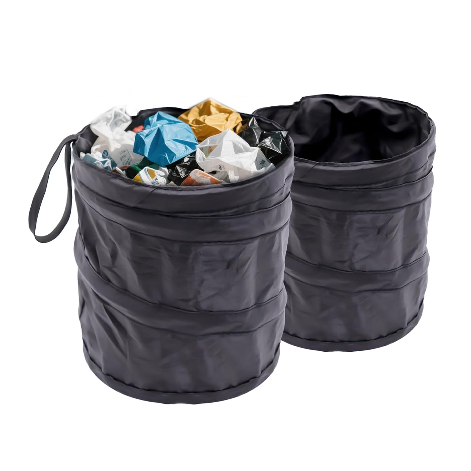 61Dhn9jI4SL._SL1500_.jpg Car Trash Can,2 Packs Mini Collapsible Pop-up Car Garbage Can, Foldable Trash Can, Multipurpose Portable Trash Bag for Truck/Minivan, RV, Camping & Small Spaces - Image 1