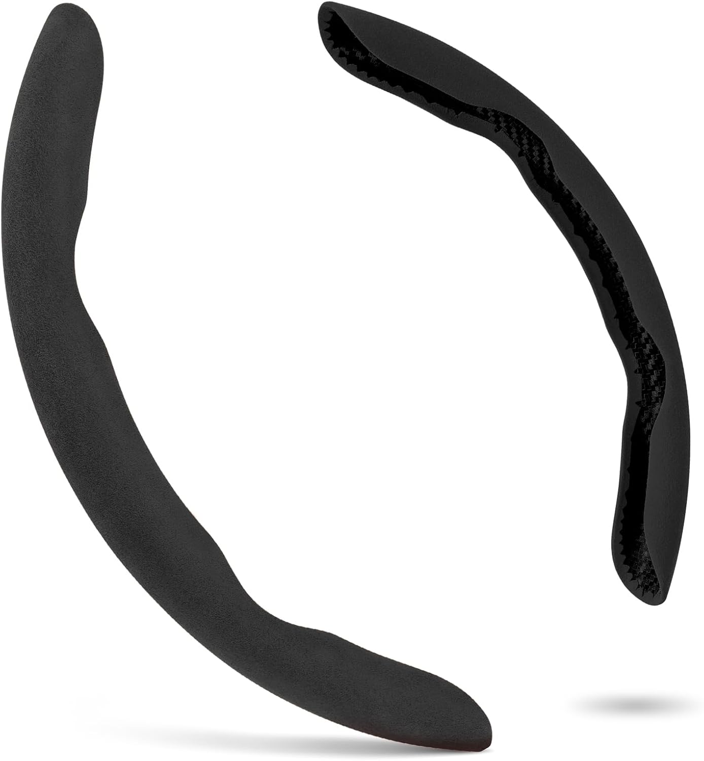 61X5OzVb-uL._AC_SL1500_.jpg Steering Wheel Cover, Non- Slip Segmented Car Steering Wheel Cover, Steering Wheel Cover Men & Women, Universal 99% Car Wheel Cover Protector (Black-Regular Style) - Image 1
