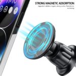 Magnetic Car Phone Holder, 360° Rotation Auto Air Vent Smartphone Holder Mount, Vehicle Interior Cellphone Mount Clip Stand Accessories, Universal for RV, SUV, Truck - Image 2