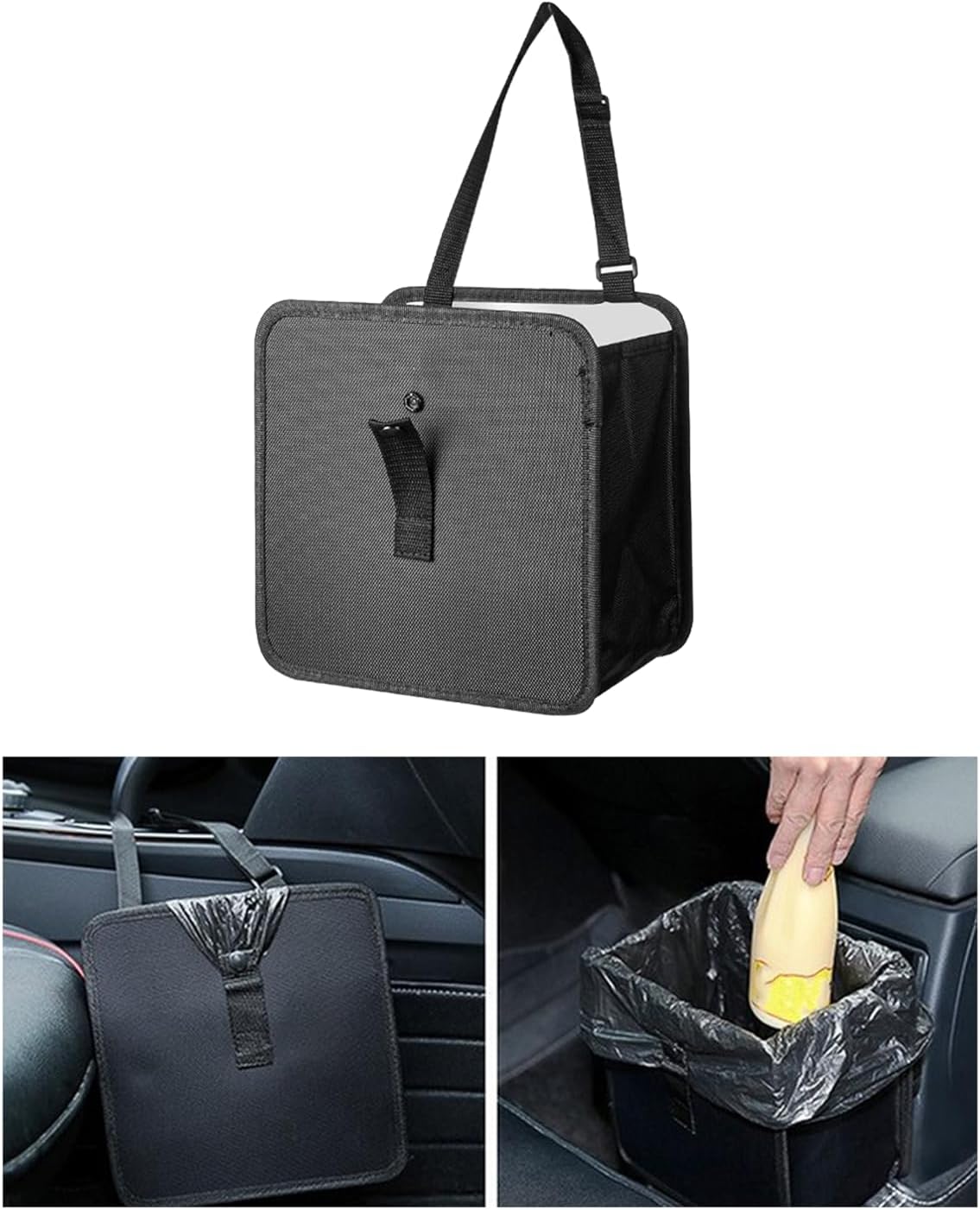 713qwPBxJL._AC_SL1500_.jpg Car Trash Can, Foldable Car Trash Bag Hanging, 7L Large Capacity Waterproof Car Garbage Bag for Car Interior Keeping Tidy, Multifunctional Car Storage Bag, Car Interior Accessories (Small) - Image 1