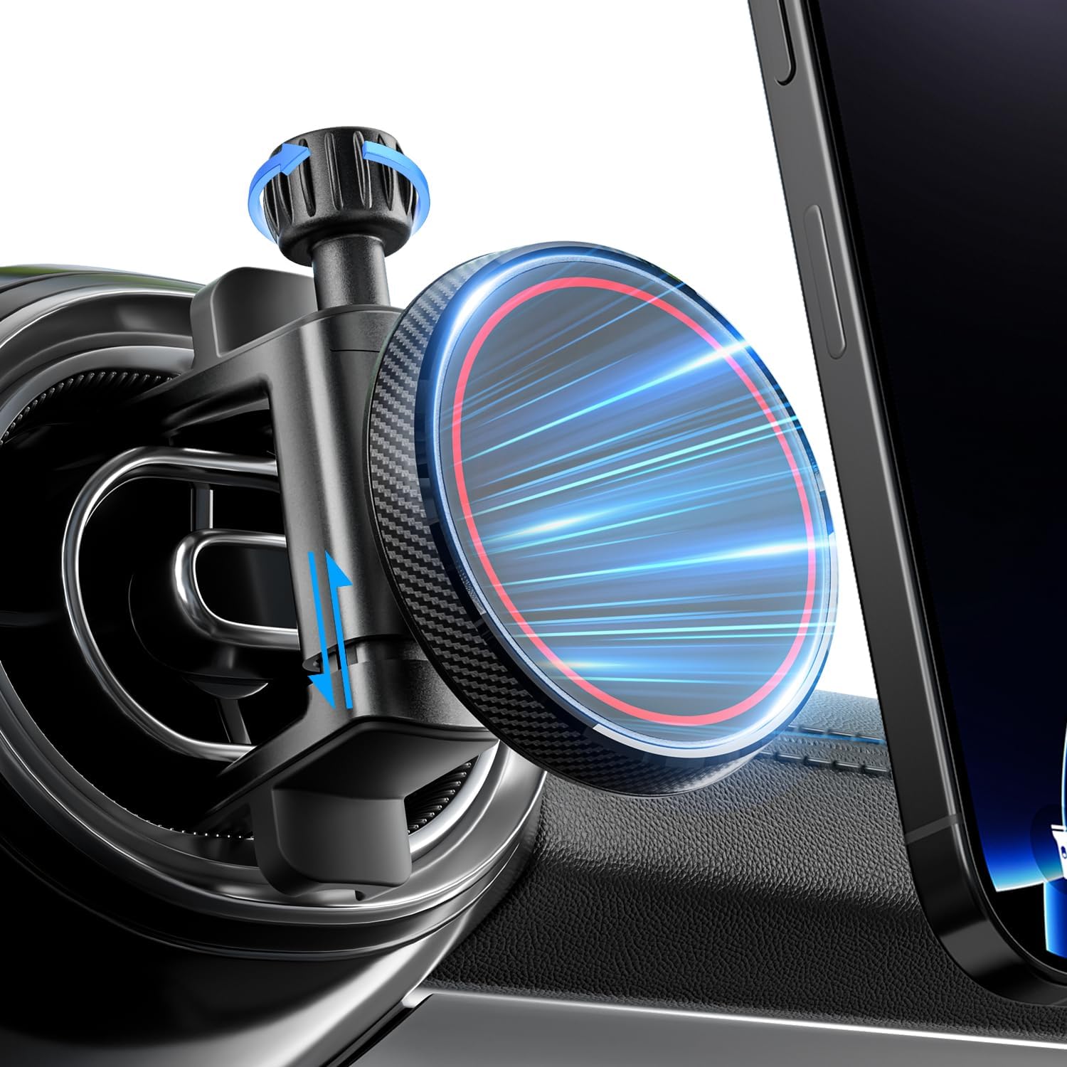 71UCWoJzXGL._AC_SL1500_.jpg Compatible with Car Mount , Strong Magnetic Phone Holder for iPhone 16 15 14 13 12 Pro Max Plus Mini - Image 1