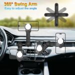 Car Phone Holder for Socket Mount, Air Vent Car Phone Holder for Pop Grip [Never Blocking] AC Vent Clip Phone Mount 360° Adjustable Works with  Car Mount for iPhone Samsung All Smartphones - Image 2