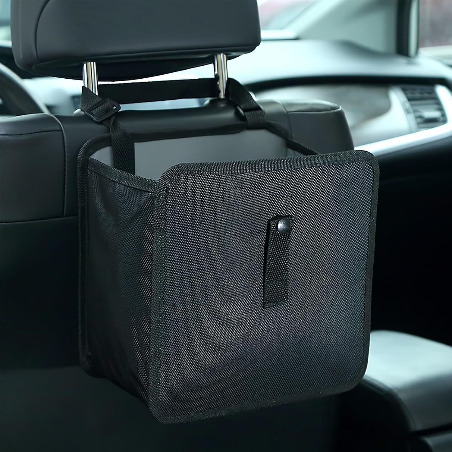 815EPVPUSaL._AC_SL1500_.jpg Foldable Car Trash Can, Waterproof Leakproof Hanging Auto Garbage Can, Multifunctional Large Capacity Vehicle Garbage Bag Storage Bag Organizer, Interior Car Accessories (Small) - Image 1