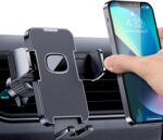 Car Air Vent Phone Mount — [Military-Grade Hook Clip] Compatible with Thick Phone Cases; Universal Vent-Clip Design
