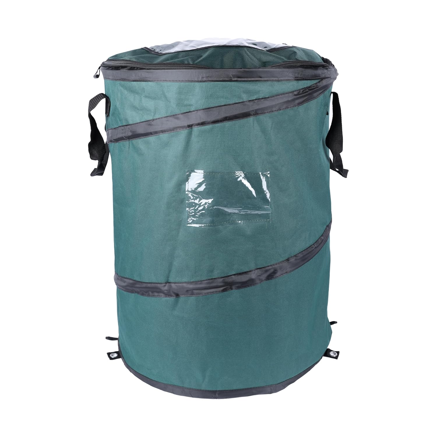 81oKVT5Eg1L._SL1500_.jpg Deluxe Pop-Up Trash Can, Spring-loaded Collapsible Garbage Can for Camping, 24 x 19 inches, Heavy-Duty 600D Polyester, 29.5 Gallon, Green - Image 1